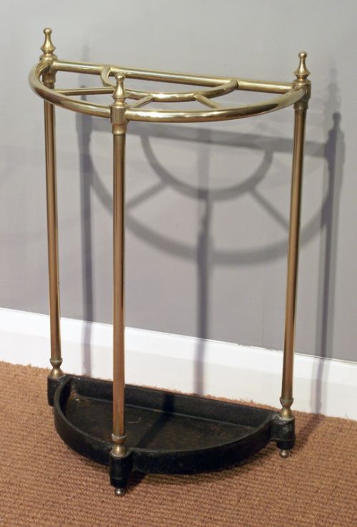 Brass Demi Lune Stick Stand