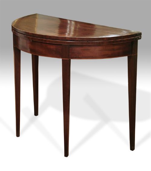 George III Demi-lune Card Table