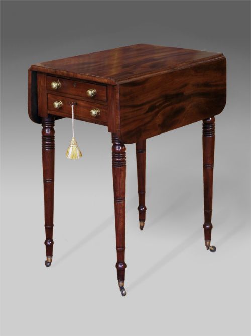 Regency Figured Mahogany Work Table