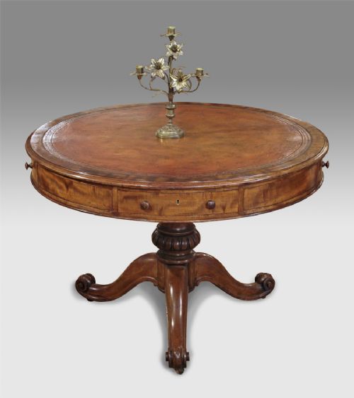 Nineteenth Century Mahogany Drum Table