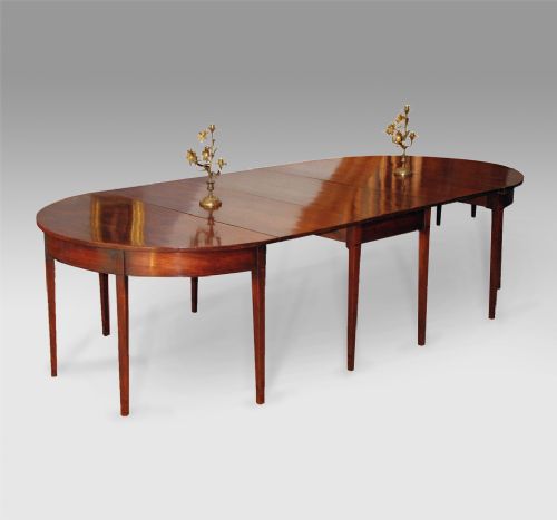 George III Mahogany ‘D’ End Dining Table