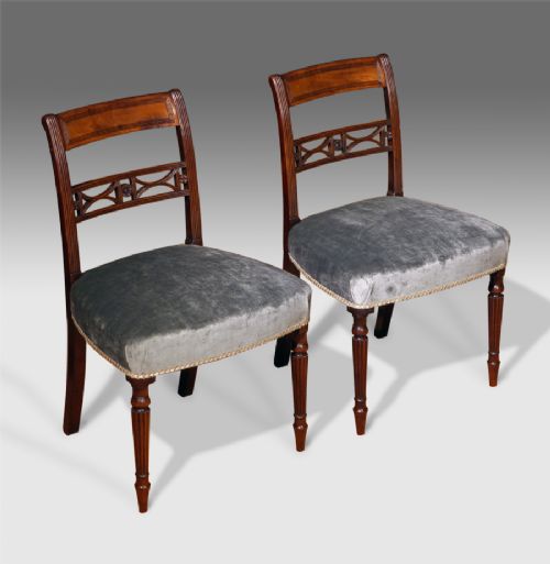 Fine Quality Pair of Early Regency Mahogany Dining Chairs