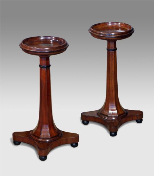 Pair of Antique Pedestal Plant Stands