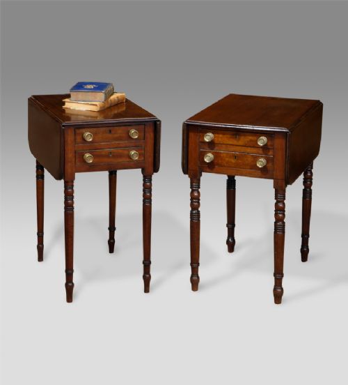 Pair of Regency Mahogany Bedside Tables