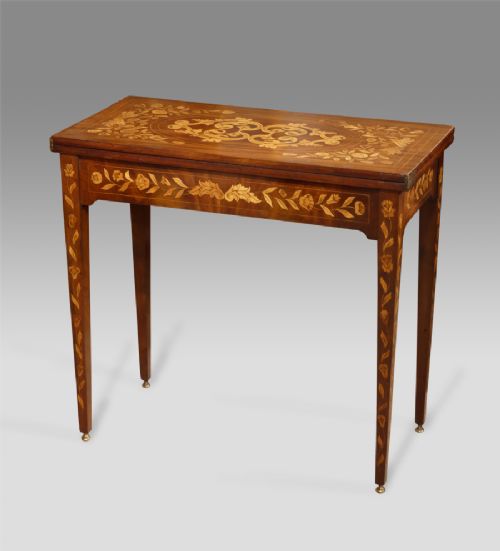 Antique Marquetry Card Table