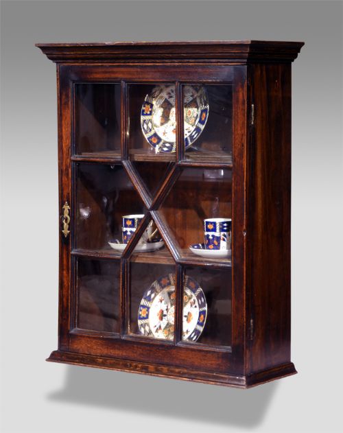 Antique Oak Display Cabinet