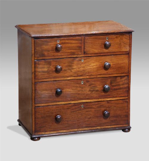 Unusually Small Nineteenth Century Mahogany Chest of Drawers