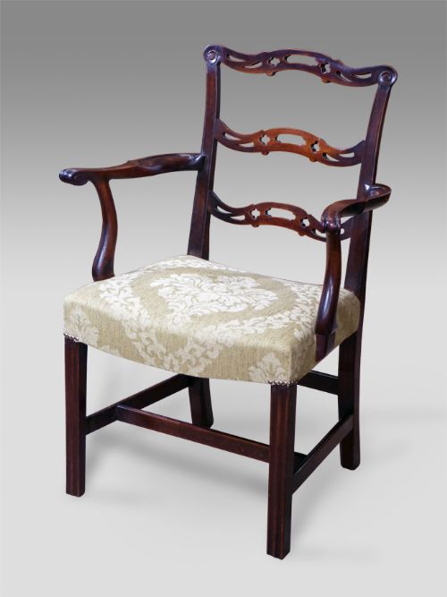 Good Quality Chippendale Period Mahogany Arm Chair