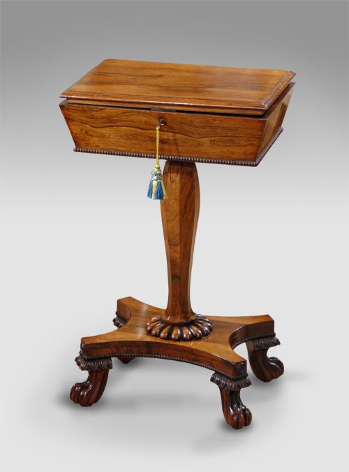 Late Regency Rosewood Teapoy