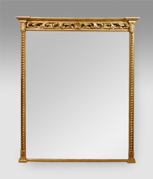 Large Nineteenth Century Gilt Overmantel Mirror