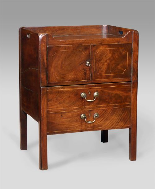 George III Mahogany Tray Top Commode