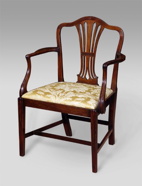 A Handsome, Fine Quality Chippendale Period Mahogany Desk Chair
