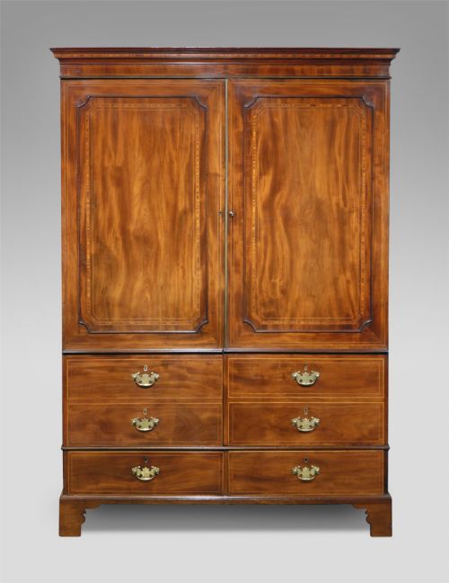 George IV Mahogany Full Length Wardrobe