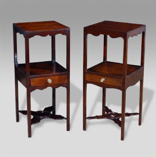 Near Pair of George III Mahogany Washstands