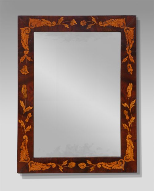 Early 20th Century Dutch Marquetry Mirror