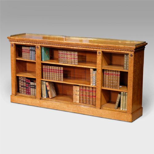 19th Century Maple Dwarf Open Front Bookcase