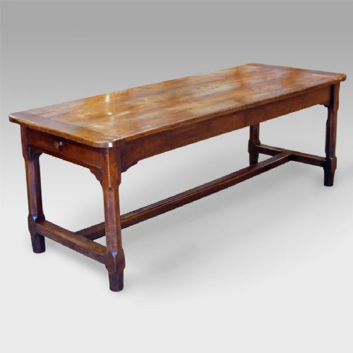Lovely Early French Cherry Wood Refectory Table