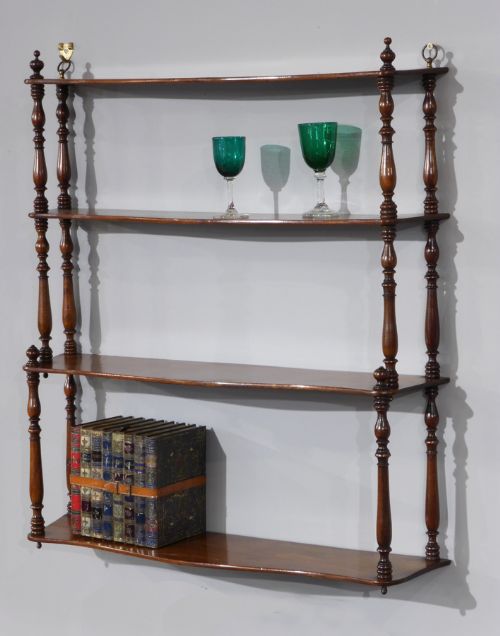 Good Quality Set of Regency Mahogany Wall Shelves