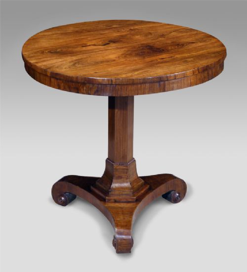 Small William IV Rosewood Tilt Top Table