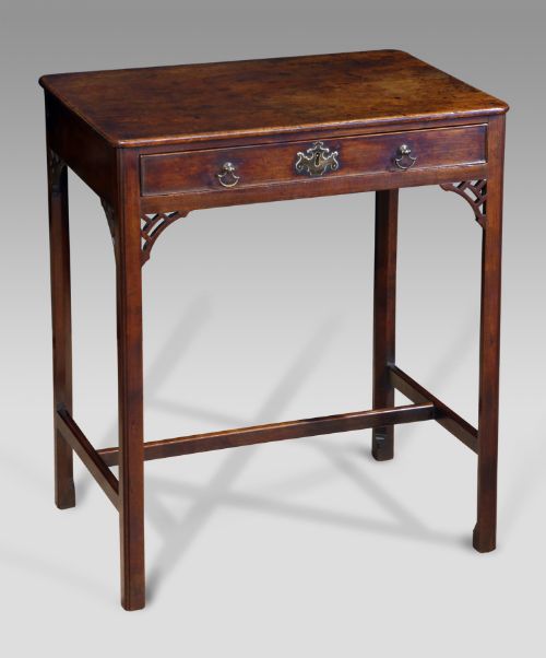 Charming Small Chippendale Period Mahogany Side Table