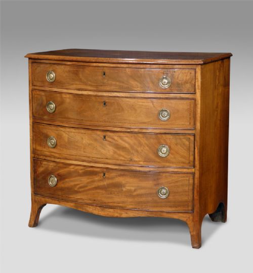 Small Regency Bowfront Chest of Drawers