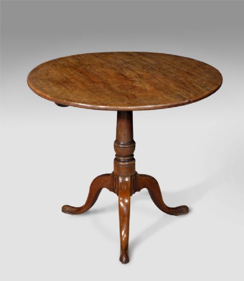 Antique Round Mahogany Tripod Table