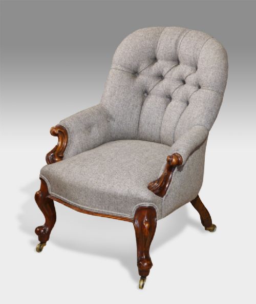 Small Victorian Button Back Arm Chair