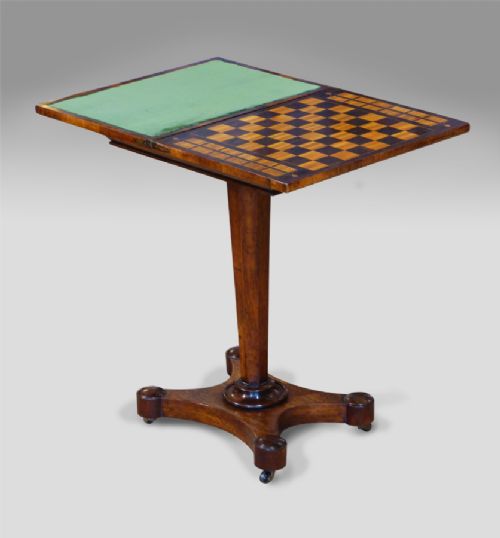 William IV Rosewood Games Table