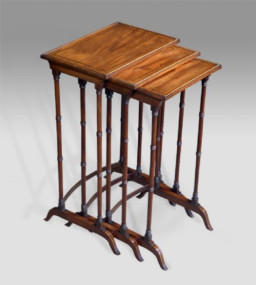 Attractive Edwardian Mahogany Nest of Tables