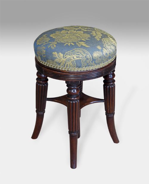 Regency Mahogany Piano Stool