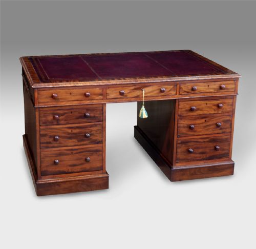 Nineteenth Century Mahogany Partners Desk