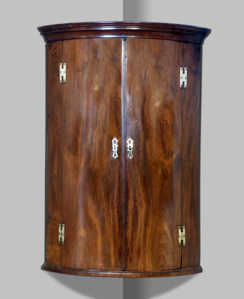 Georgian Bowfront Corner Cupboard
