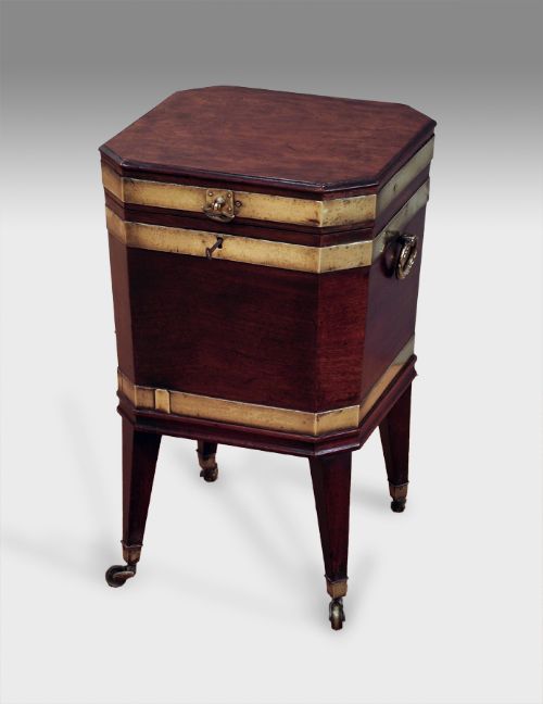 Georgian Mahogany Brass Bound Wine Cooler
