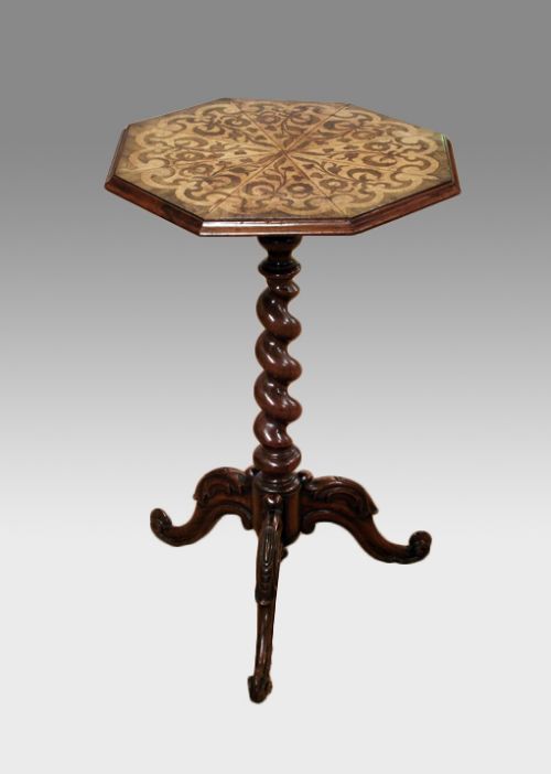 Victorian Marquetry Tripod Table