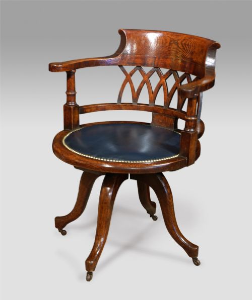 Nineteenth Century Oak Captains Chair