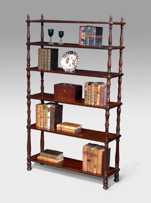 Elegant Nineteenth Century Walnut Bookcase