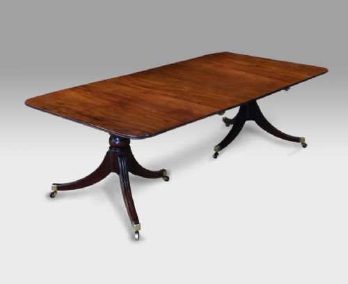 Regency Mahogany Twin Pedestal Dining Table