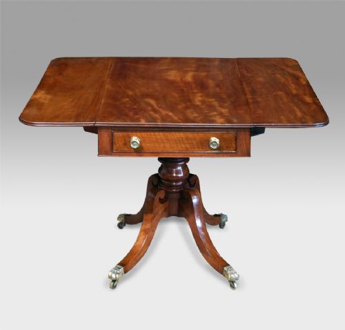 William IV Mahogany Pedestal Pembroke Table