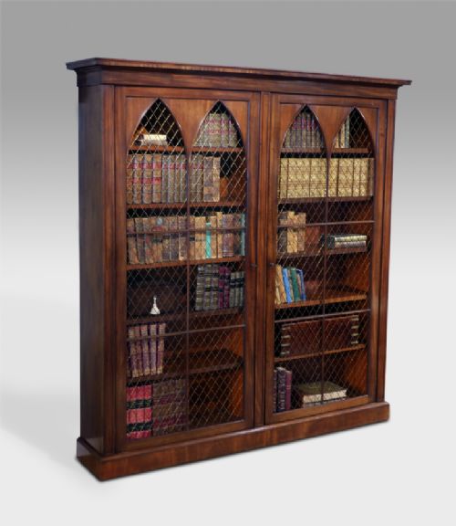 Nineteenth Century Mahogany Gothic Revival Bookcase