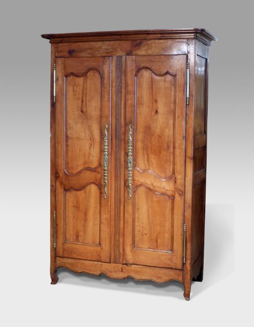 Louis Xv French Cherry Wood Armoire