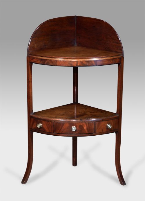 George III Mahogany Corner Washstand