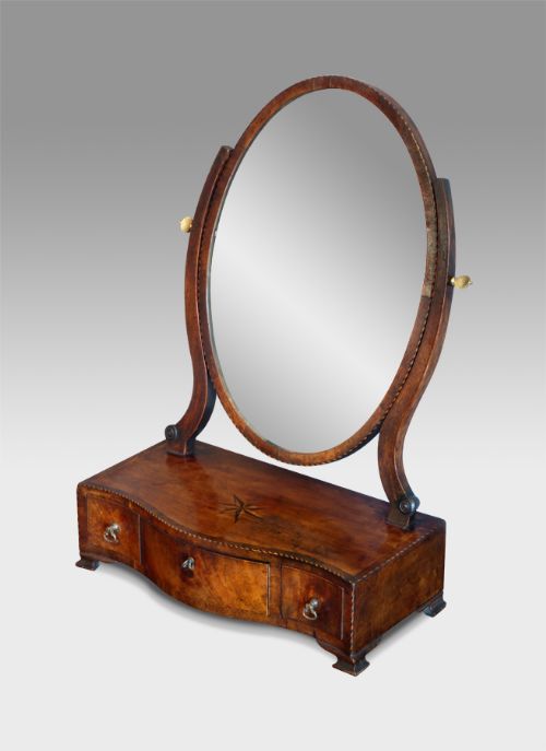 Lovely Georgian Mahogany Toilet Mirror