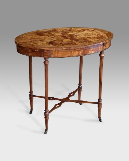 Edwardian Oval Satinwood Table