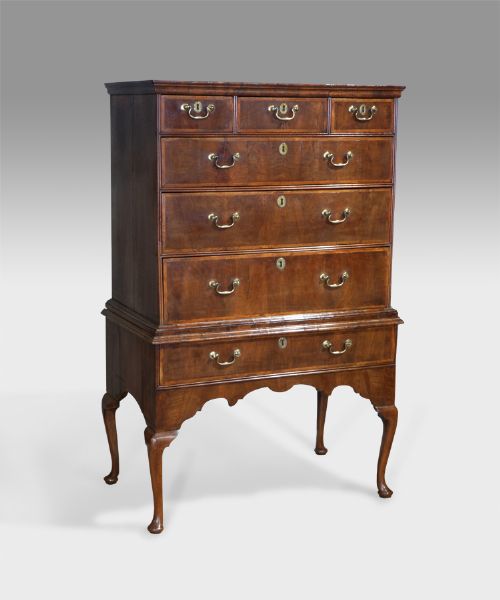 Attractive George II Walnut Chest on Stand