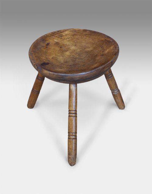 19th Century Sycamore Milking Stool