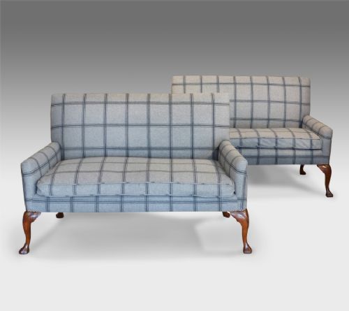 Pair of Early 19th Century Walnut Sofas