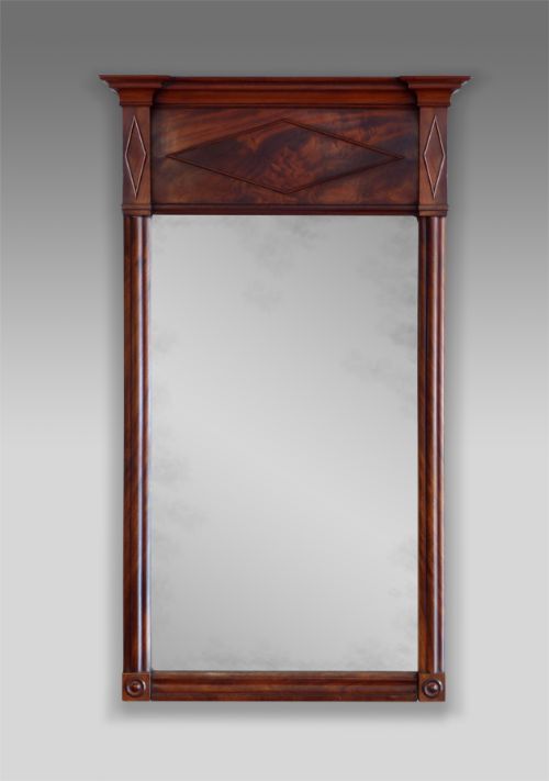 19th Century Mahogany Pier Mirror