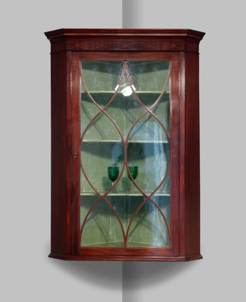 Georgian Glazed Corner Cupboard