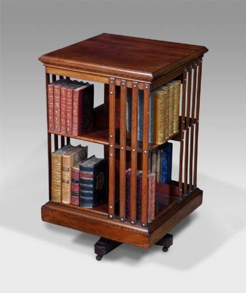 Edwardian Mahogany Revolving Bookcase