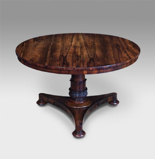 William IV Round Rosewood Dining Table